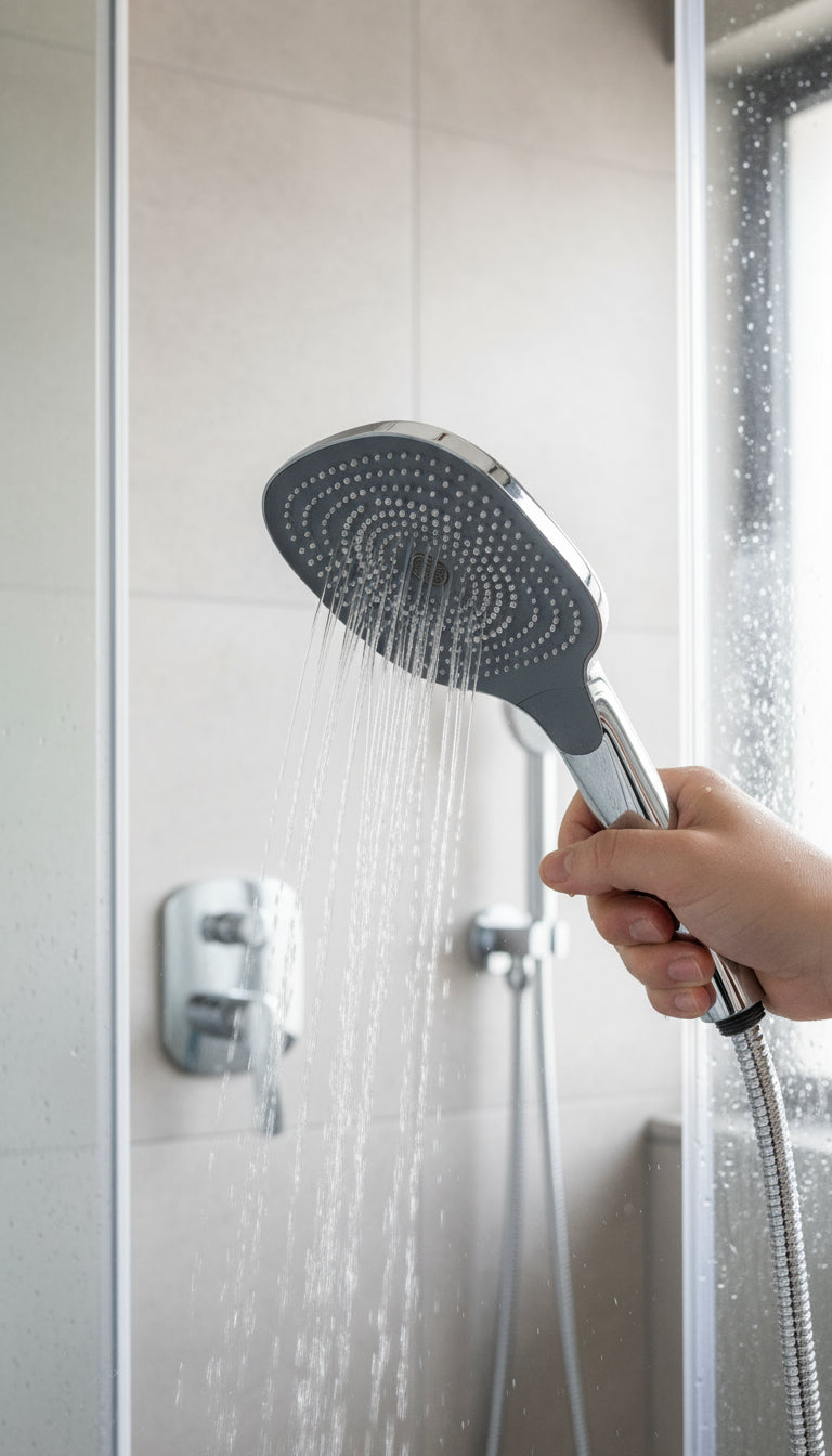 Vigour Handbrause V3 softedge verchromt – 3 Strahlarten, 130 mm, Antikalk – Art.Nr. V32HB3E