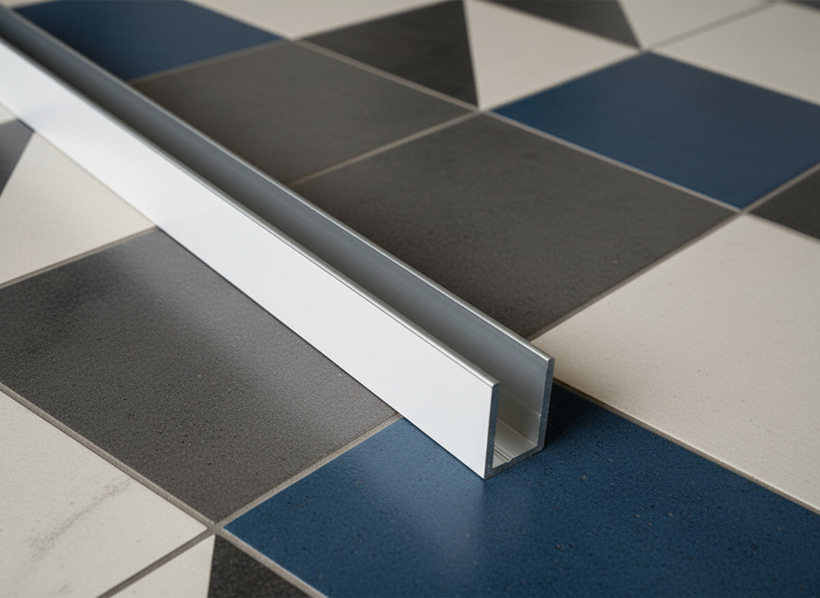 Alu-U-Wandprofil zur innenseitigen Silikonverklebung, Art.Nr. SDCD38/12