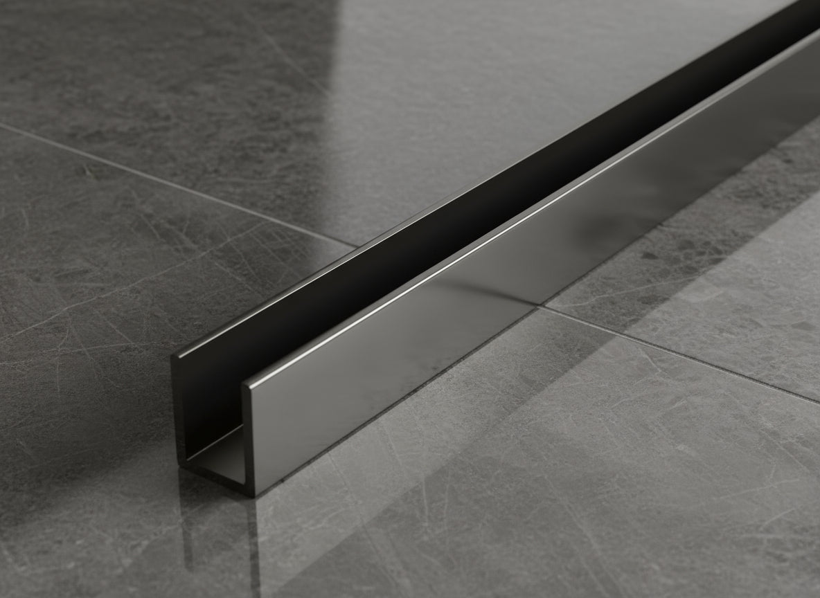 Alu-U-Wandprofil zur innenseitigen Silikonverklebung, Art.Nr. SDCD38/12