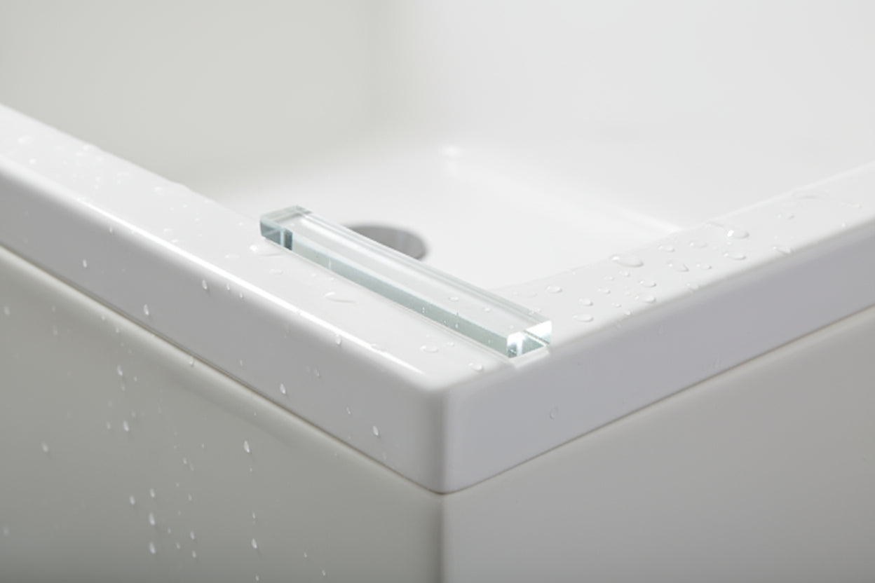 Transparente Unterlagen für rahmenlose Glasduschen – 6 x 51 mm, für 6/8/10 mm Glas