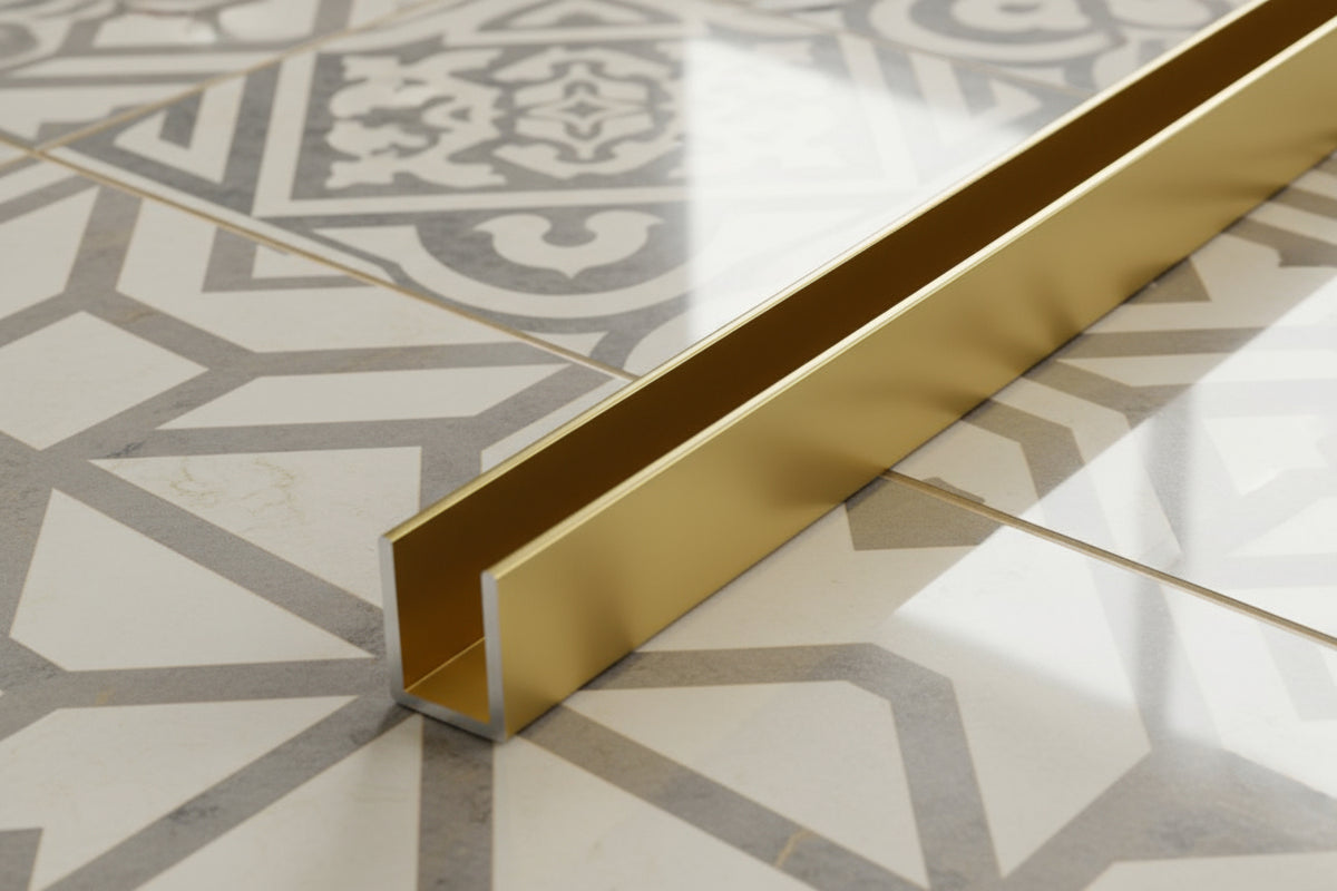 Alu-U-Wandprofil zur innenseitigen Silikonverklebung, Art.Nr. SDCD38/12