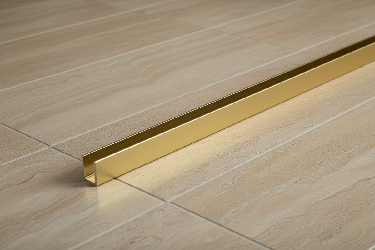 Alu-U-Wandprofil zur innenseitigen Silikonverklebung, Art.Nr. SDCD38/12