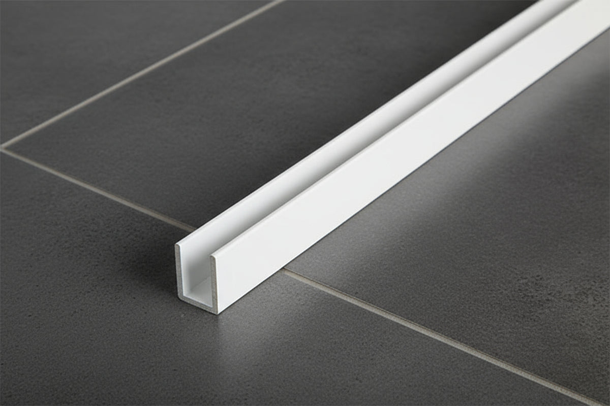 Alu-U-Wandprofil zur innenseitigen Silikonverklebung, Art.Nr. SDCD38/12