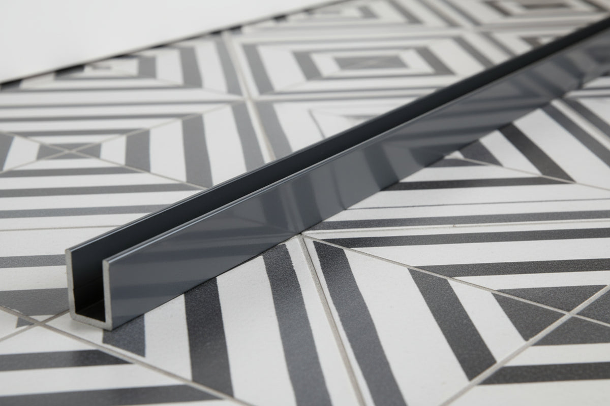 Alu-U-Wandprofil zur innenseitigen Silikonverklebung, Art.Nr. SDCD38/12