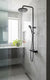 Brause-Set black mit Thermostat-Mischbatterie – modernes Duscherlebnis in elegantem Schwarz
