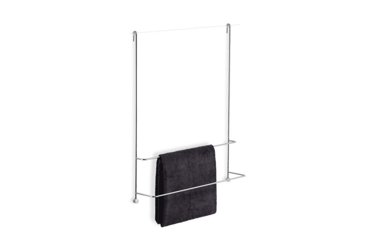 Giese Server Badetuchhalter 2-fach für die Glaswand, bohrfrei, Massivmessing, B 522 mm, Art.Nr. 11860
