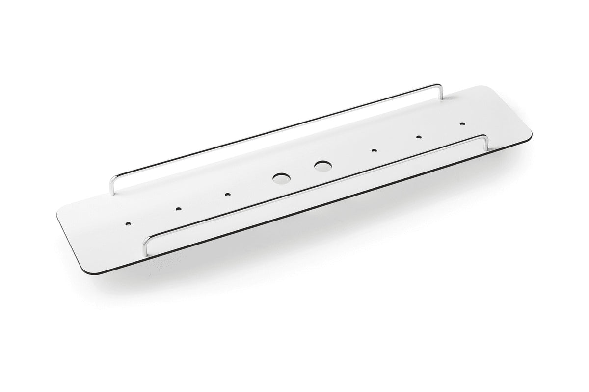 Giese Flatbord Ablage, Länge 850 mm, Massivmessing, Chrom oder Schwarz matt, Art.Nr. 36002