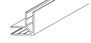 Alu-U-Eckprofil 90 Grad, Detailansicht Profilquerschnitt, Art.Nr. 74132
