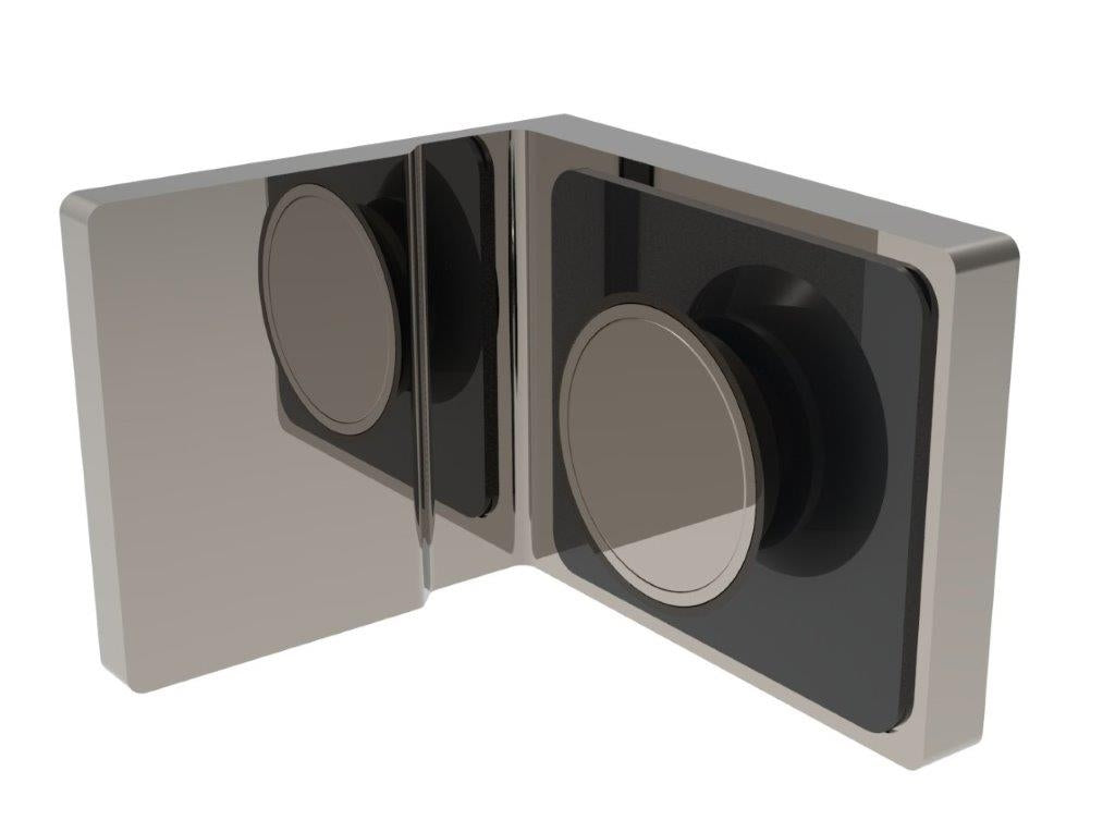 Serie Lugano – Winkelhalter Wand/Glas 90° flächenbündig | Art.-Nr. LU90S(A)