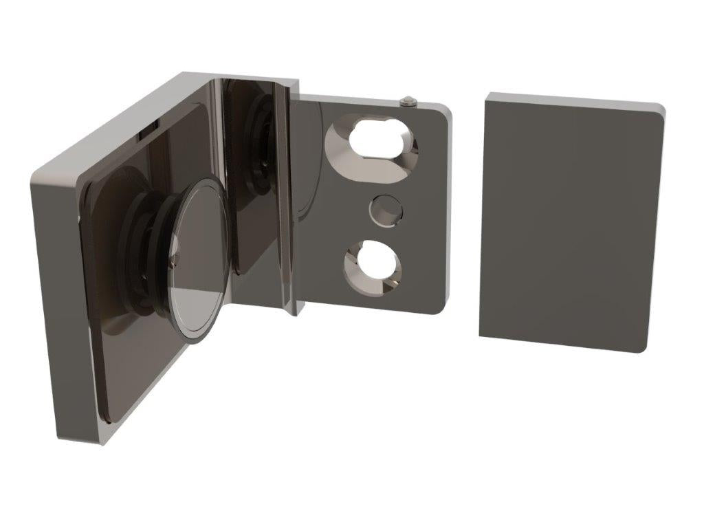 Serie Lugano – Winkelhalter Wand/Glas 90° flächenbündig | Art.-Nr. LU90S(A)