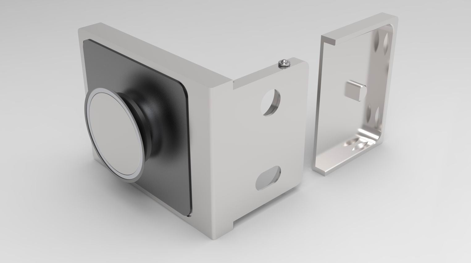 Serie Lugano – Winkelhalter Wand/Glas 90° flächenbündig | Art.-Nr. LU90S(A)