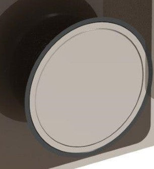 Lugano Schraubenabdeckung LUGRC Chrom poliert, rund, für Glasseite