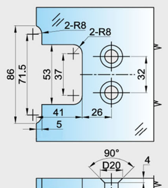 MURELLO Duschtürband 90° Glas-Wand mit Hebe-Senk, Glasausschnitt ohne Dichtung, Bohrbild im Glas, Art.Nr. MUR344