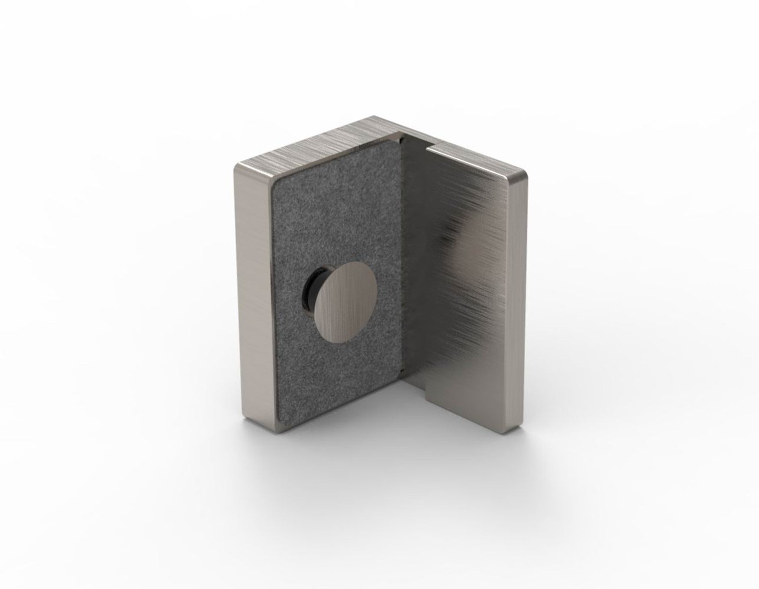 MURELLO Wandverbinder 90° Glas-Wand Brushed Nickel