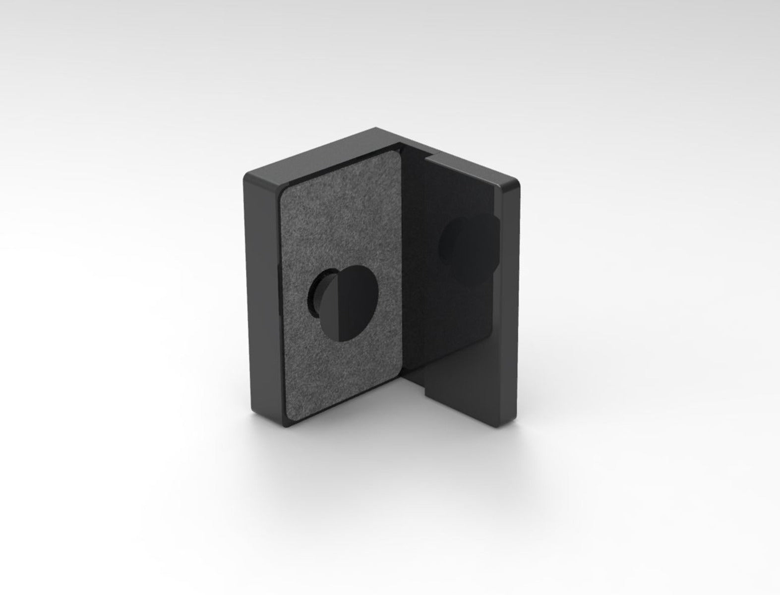 MURELLO Wandverbinder 90° Glas-Wand Schwarz matt