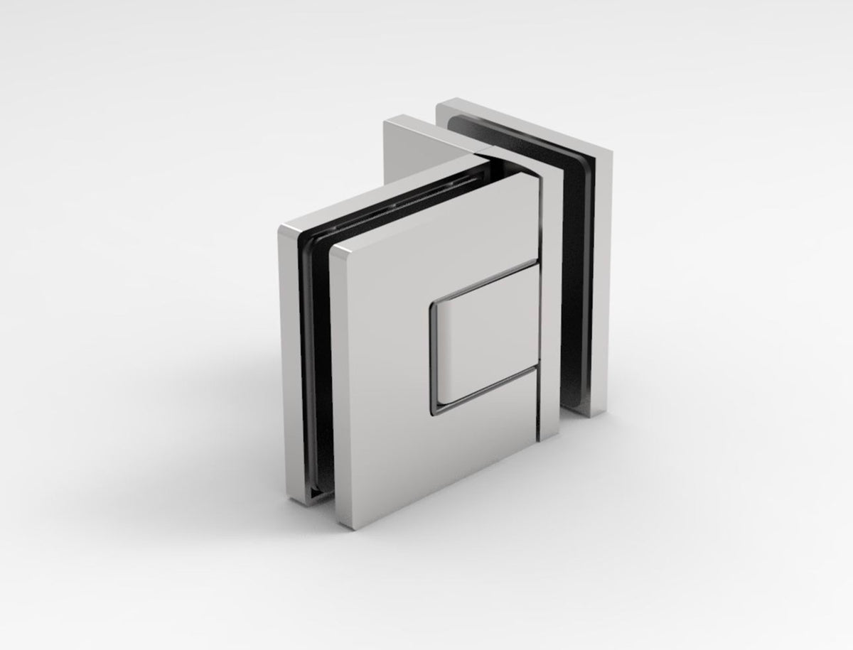 Nobiallo Pendeltürband 90° Glas-Glas Hebe-Senk, Chrom poliert
