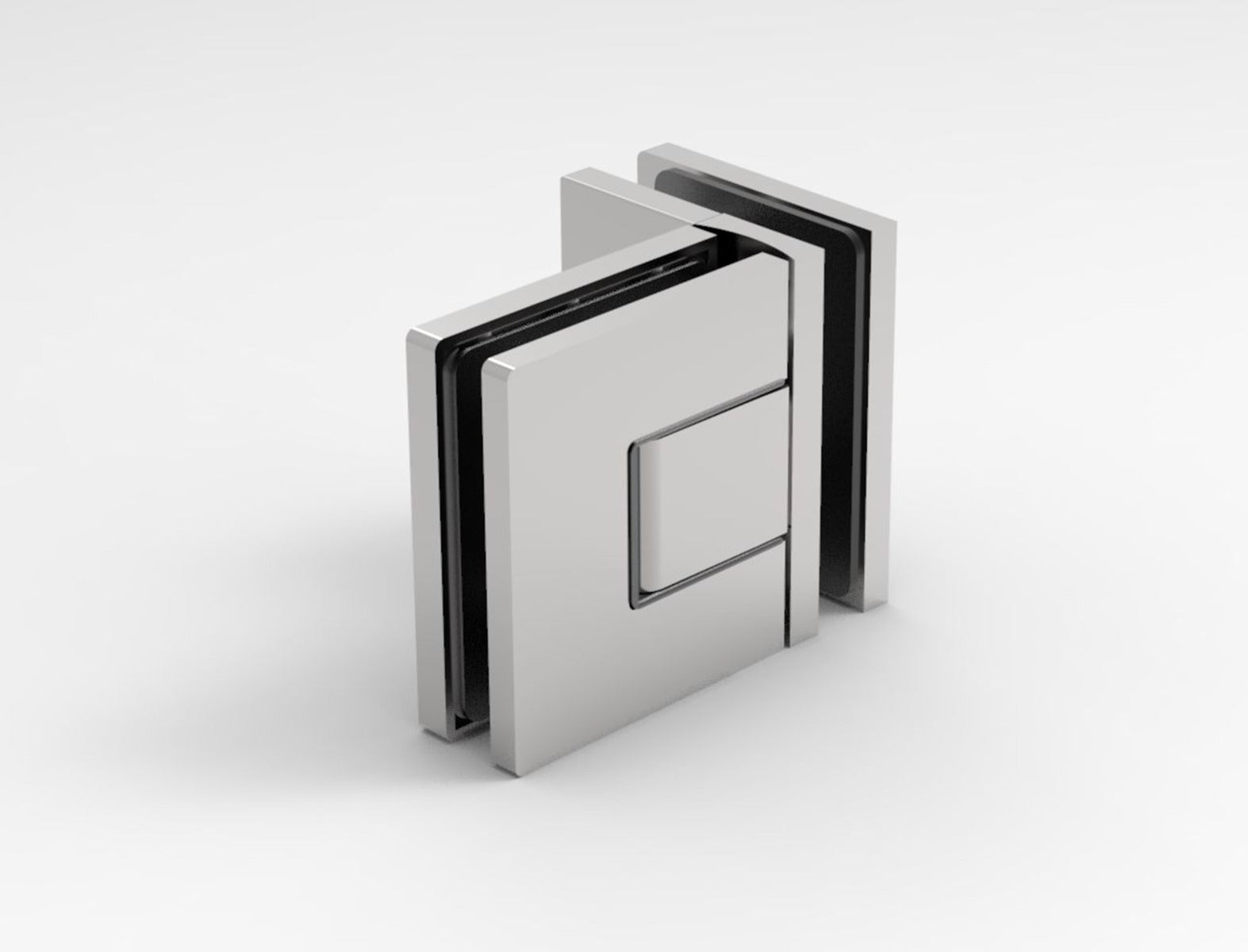Nobiallo Pendeltürband 90° Glas-Glas Hebe-Senk, Chrom poliert