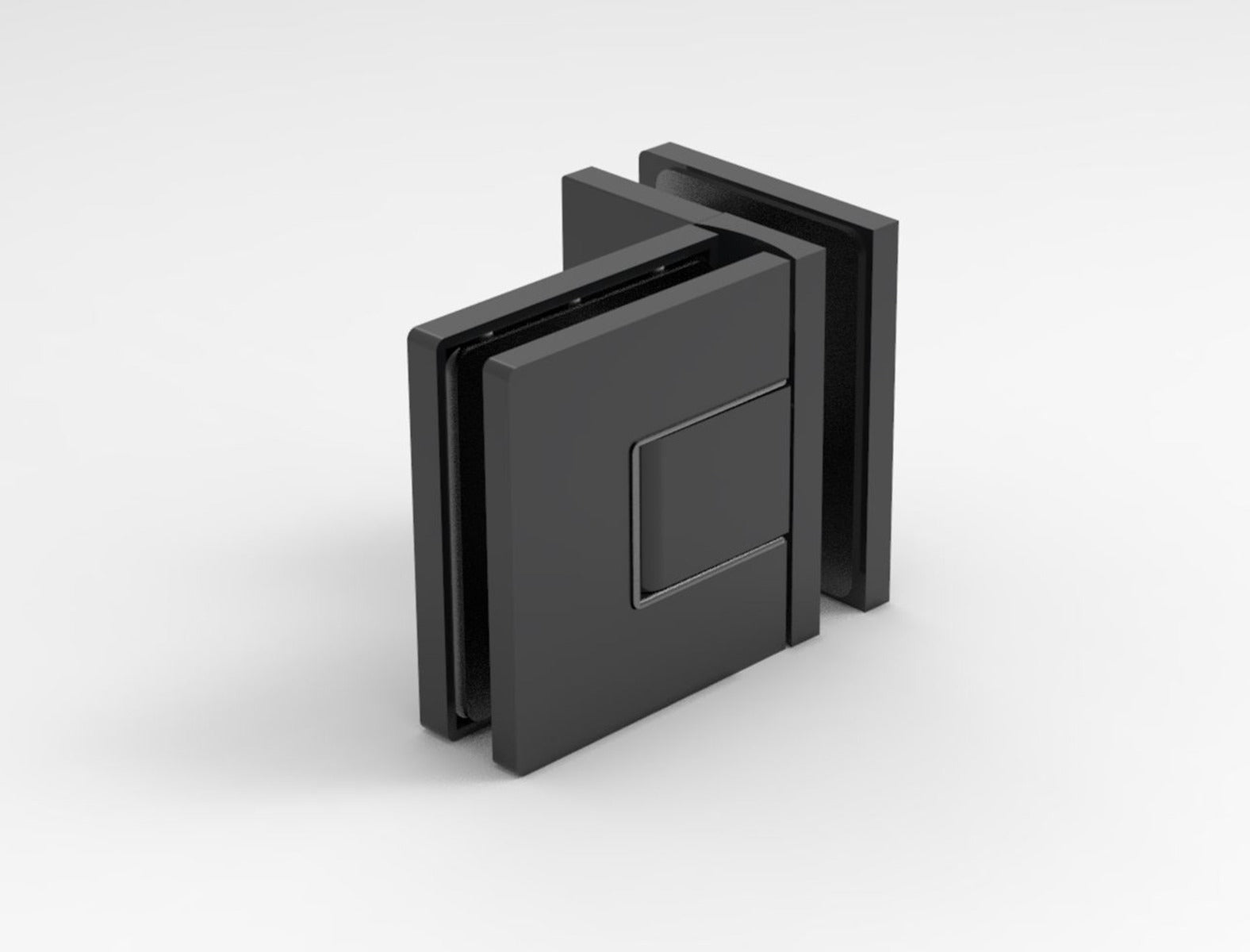 Pendeltürband 90° Glas-Glas Schwarz matt