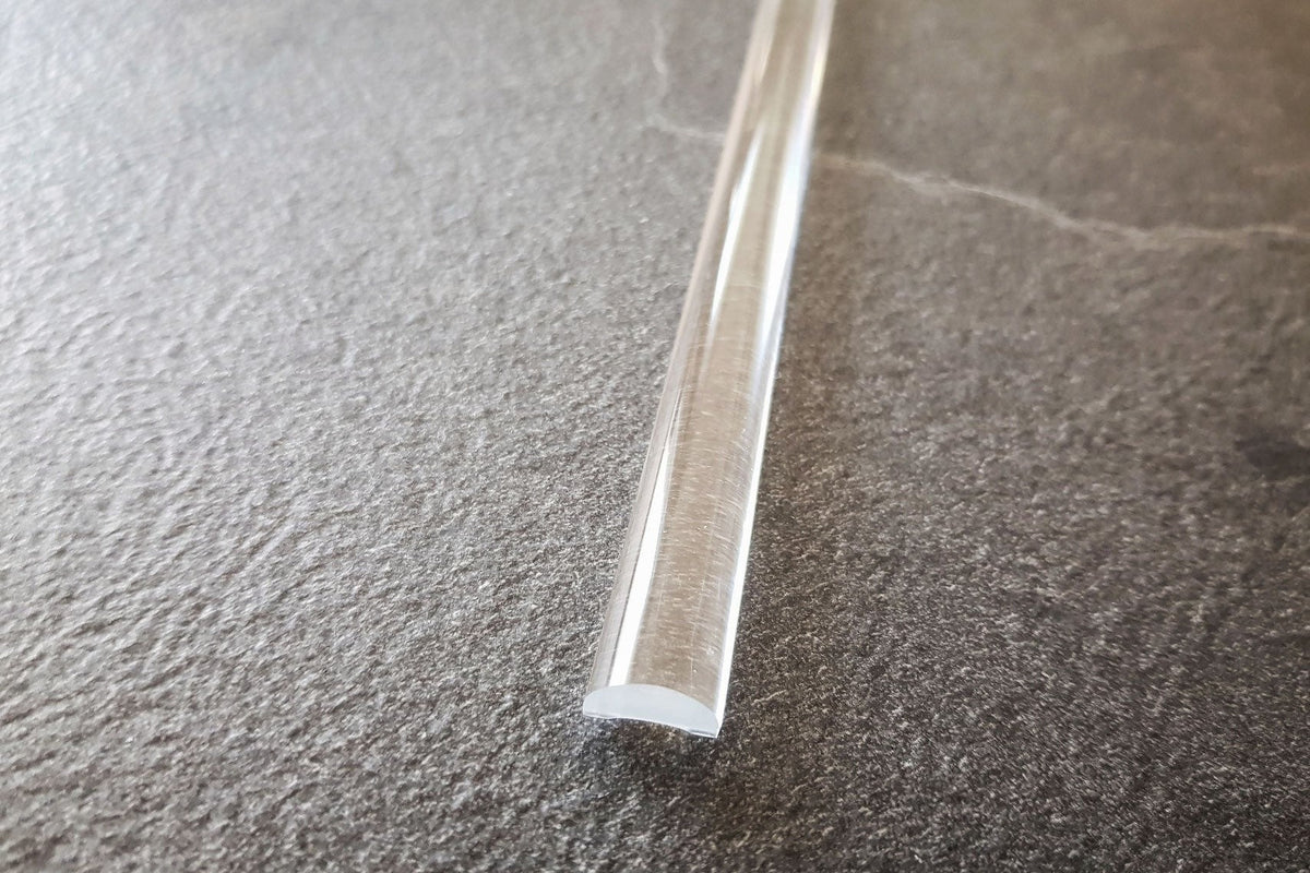 Plexi-Halbrundstab als Schwallprofil, transparent, 5 oder 10 mm, Ansicht 9