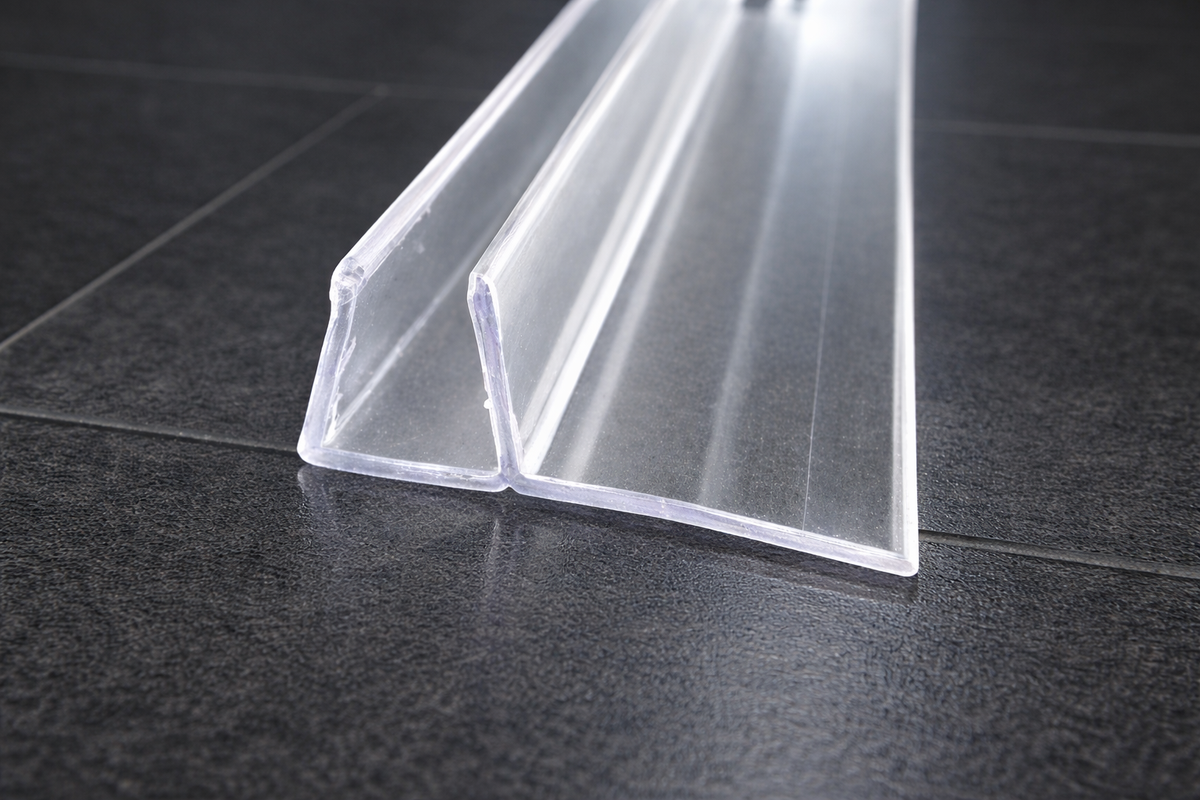 Polycarbonat-Überlappungsdichtung mit 90° Vinyl-Lippe – Für 8 oder 10 mm Glas – Art.Nr. 0890/1090