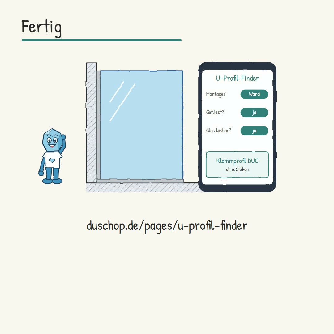 Erklärvideo: Welches U-Profil passt an meine Wand? Anschrauben oder unter die Fliese, klemmen oder kleben, Öffnungsweite und Schenkelhöhe