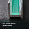 Produktvideo Alu U-Wandprofil DUC: Glas an die Wand ohne Silikon, klemmen statt kleben, für 8 oder 10 mm Glas