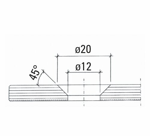 Punkthalter GM PICO für Glas und Spiegel, flächenbündig, Abdeckscheibe edelstahlfarben Ø 20 mm, 6 bis 12 mm Glas, Ansicht 3