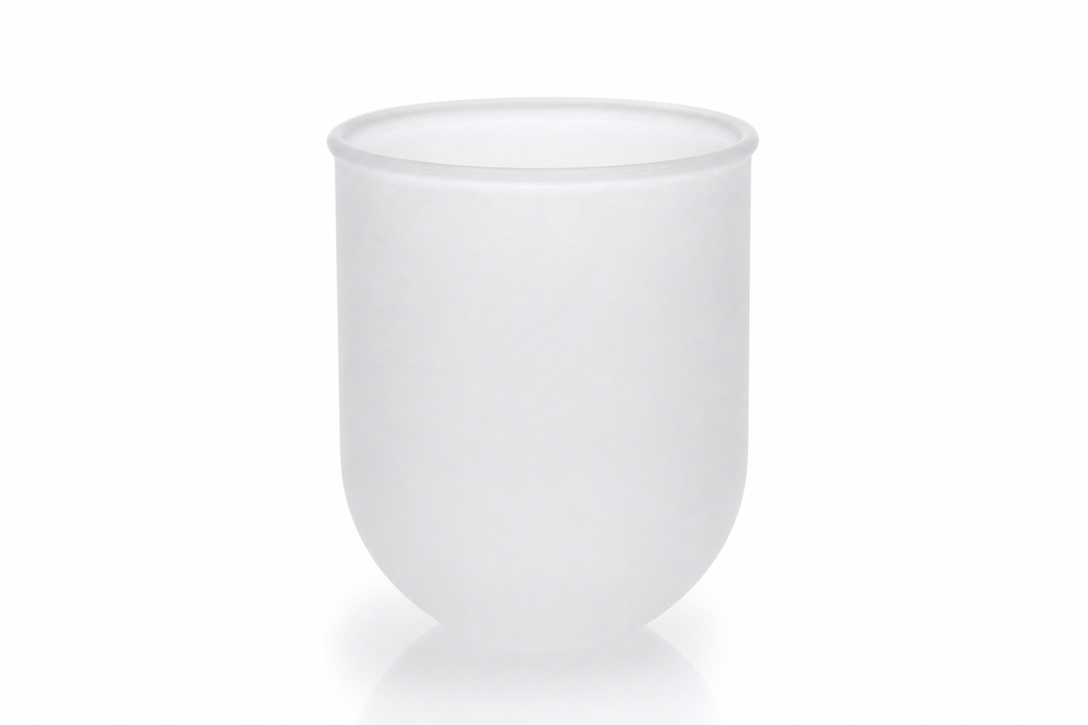 Satiniertes Ersatzglas rund für WC-Bürstengarnitur