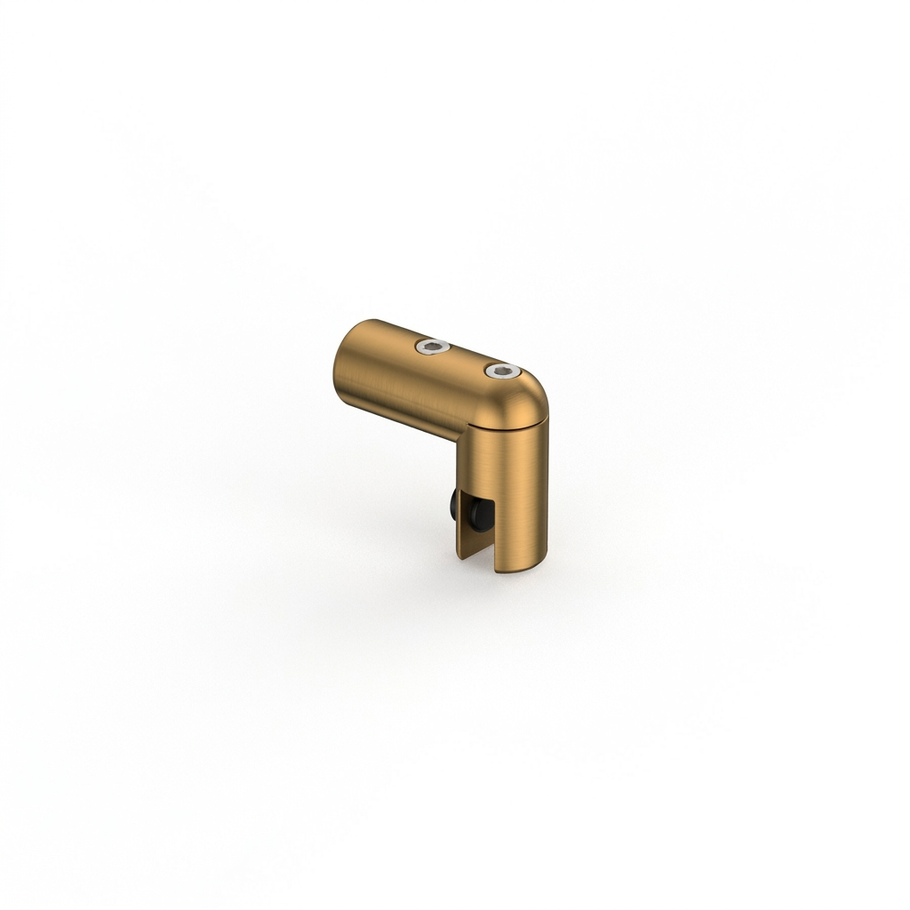 Glasanschluss lang für Stabistange Ø 16 mm, Goldbronze gebürstet