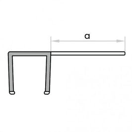 Überlappungsdichtung aus Polycarbonat mit 90°-Lippe – Für 6, 8 oder 10 mm Glas – Art.Nr. S004