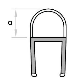 Polycarbonat-Streifdichtung (Ballondichtung) hochtransparent – Für 6 oder 8 mm Glas – Art.Nr. S007