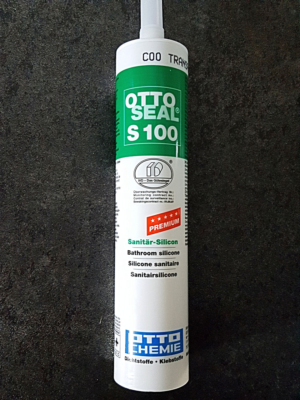 OTTO S100 Premium-Sanitär-Silikon – 300 ml transparent für Dusche und Bad