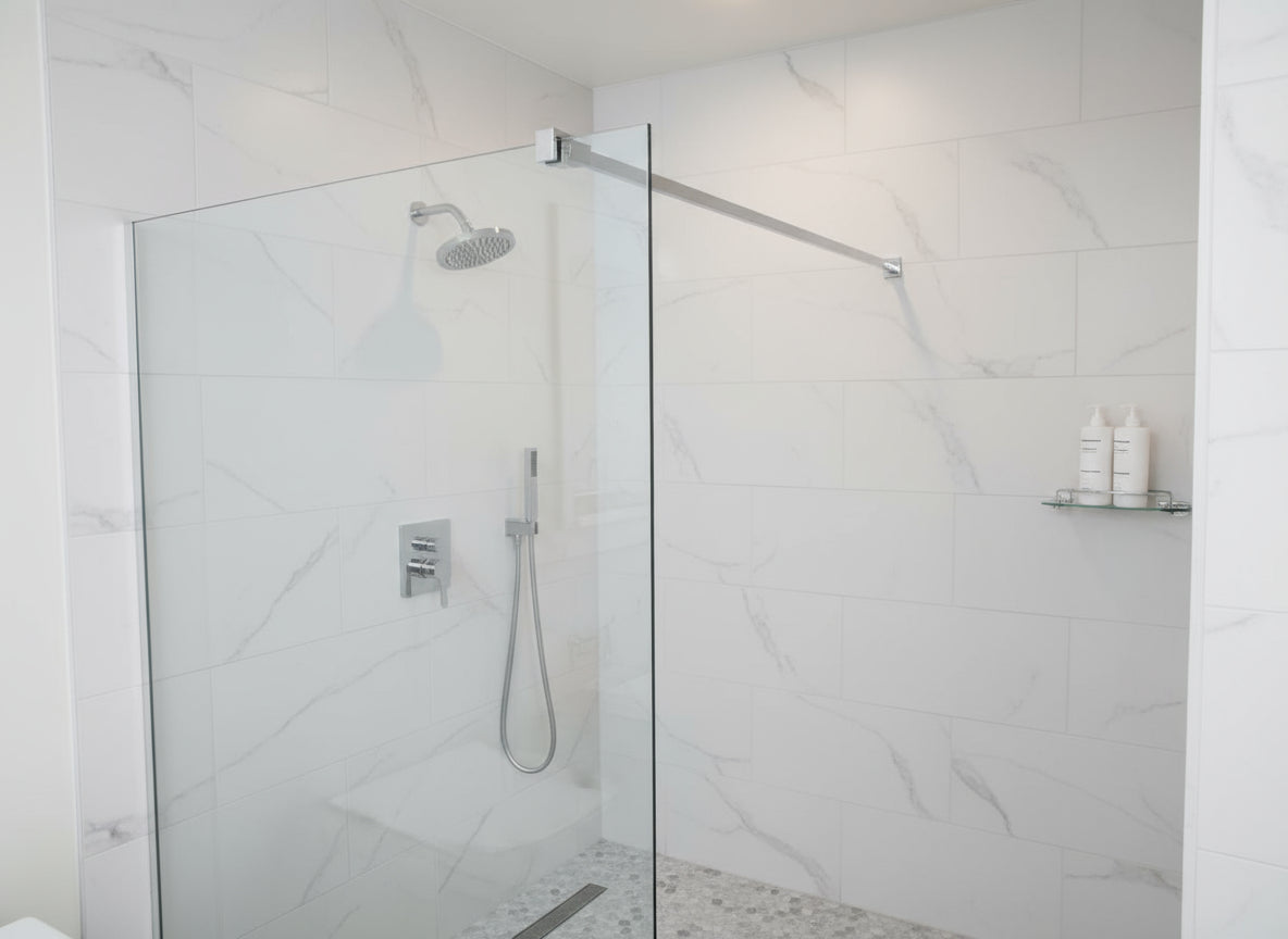 Stabistangen-Set eckig für Glasdusche, Glas-Wand, SQ1212