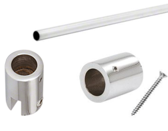 Decken Stabilisierungsstangen-Set Ø 19 mm – vertikal Glas-Decke, 500 mm, 6-8 mm Glas