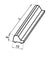 Schwallprofil aus Metall, 15 x 9 mm; Art. Nr. S1L