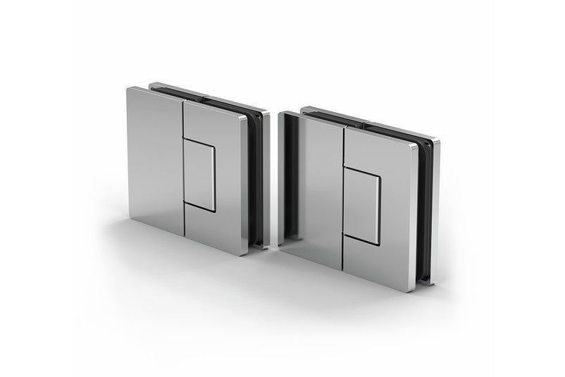 Pendeltürband Santos Glas-Glas 180°, Messing verchromt