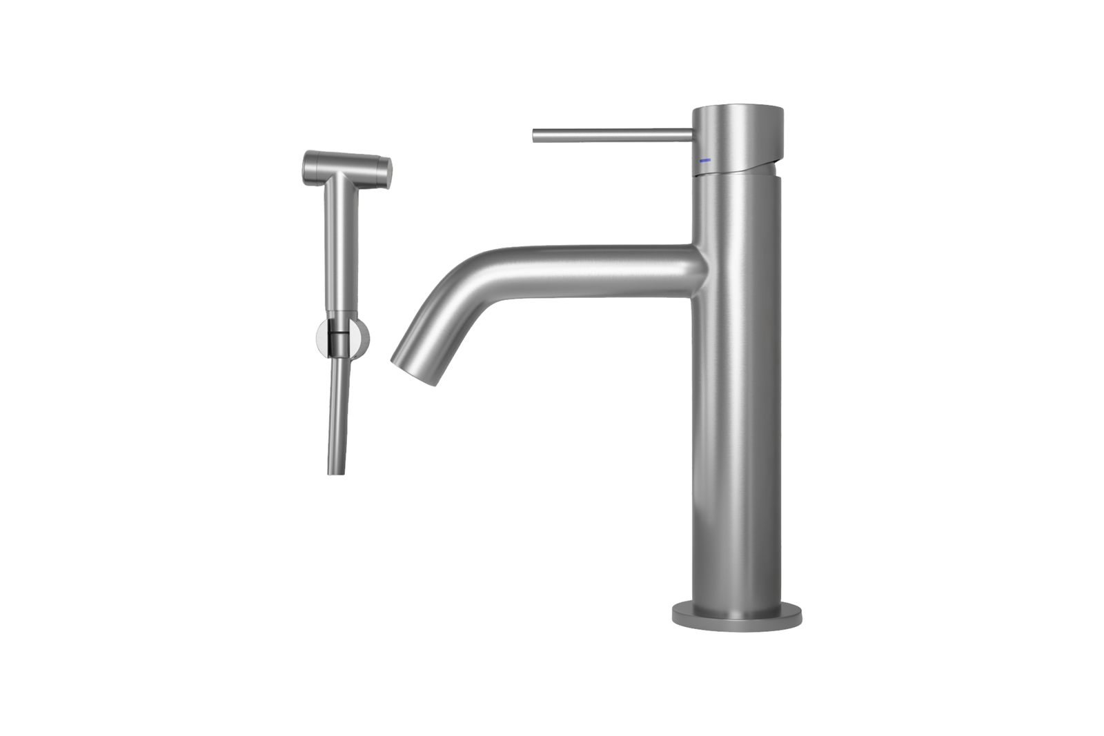 ScandTap Voyage Medium B Waschtischarmatur mit Bidet-Düse, Edelstahl gebürstet