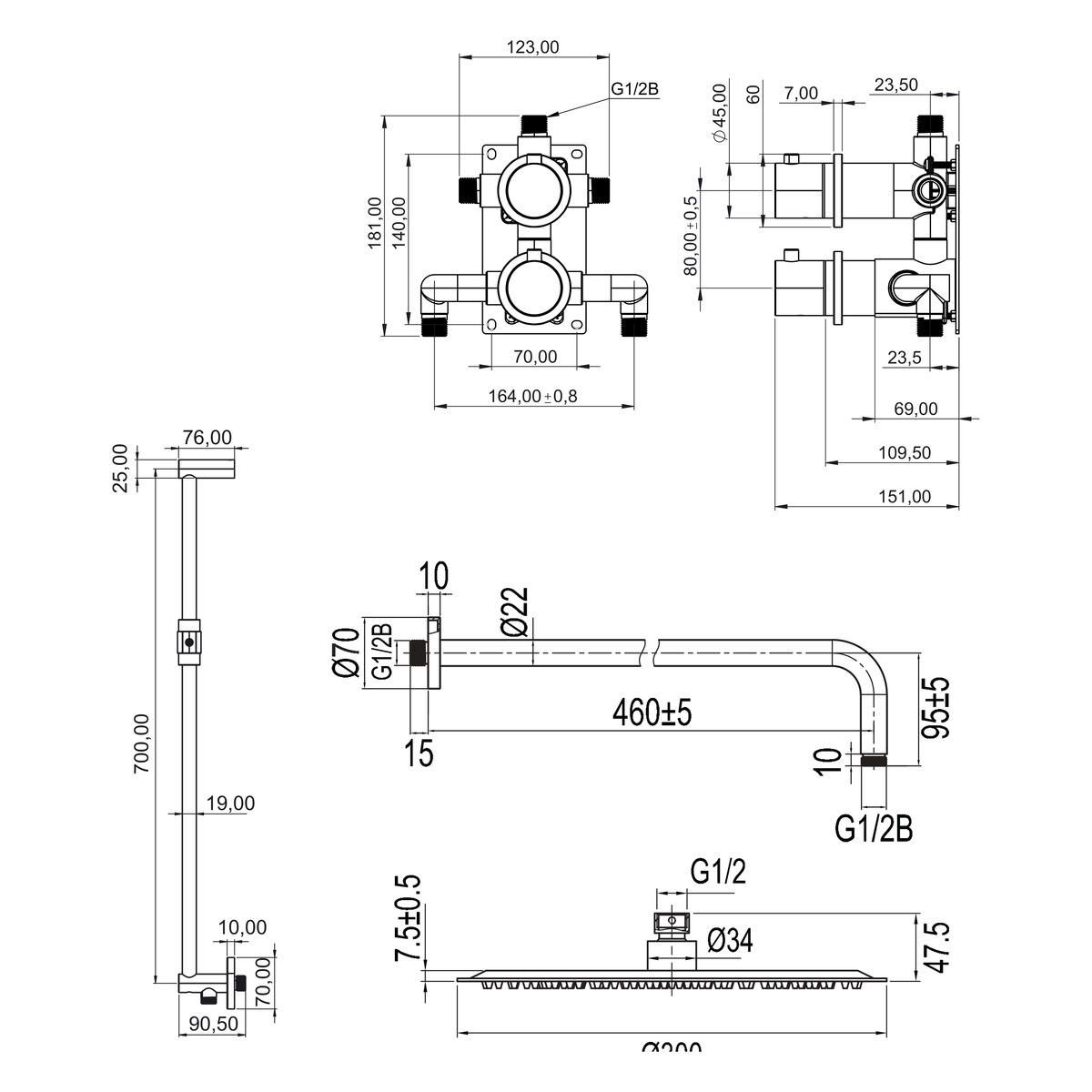 ScandTap Harmonized 5x Ce, Maßzeichnung