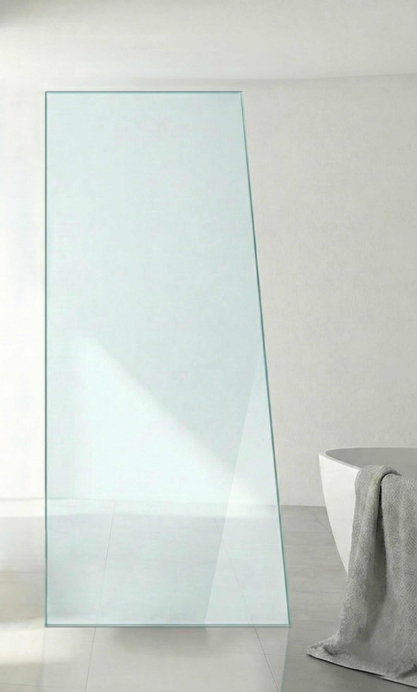 Schrägschnitt an Glaskante