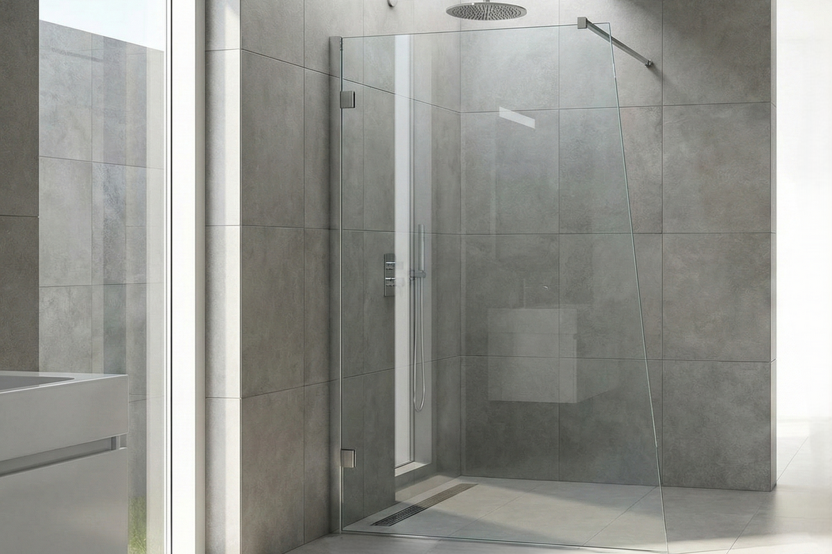 Schrägschnitt an Glaskante