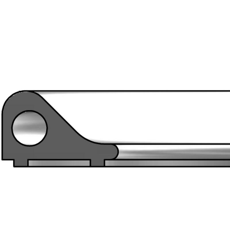 Schwallprofil Aluminium gebogen – 15 × 8 mm, Radius 500/550 mm, 2 Farben, Art.Nr. 8881/8882