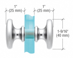 Dusch-Türknopf Ø 38 mm Chrom SDK100CH
