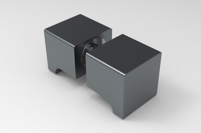 Duschtürgriff eckig, Art.Nr. SDK300, Graphit