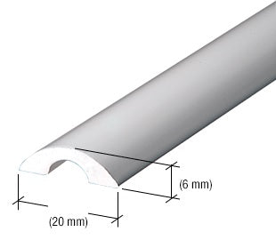 Alu-Schwallprofil runde Form; 20 x 6 mm; SDT980
