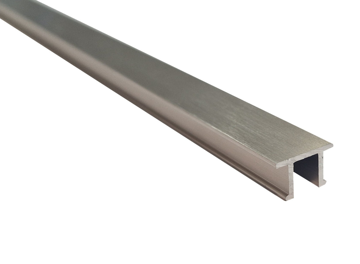 Abdeckprofil für Alu U-Profil 10 mm in Edelstahl gebürstet matt