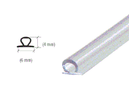 Selbstklebende Vinyl-Wulstdichtung mit Röhre – Für 6 oder 8 mm Glas – Art.Nr. SDTJT2