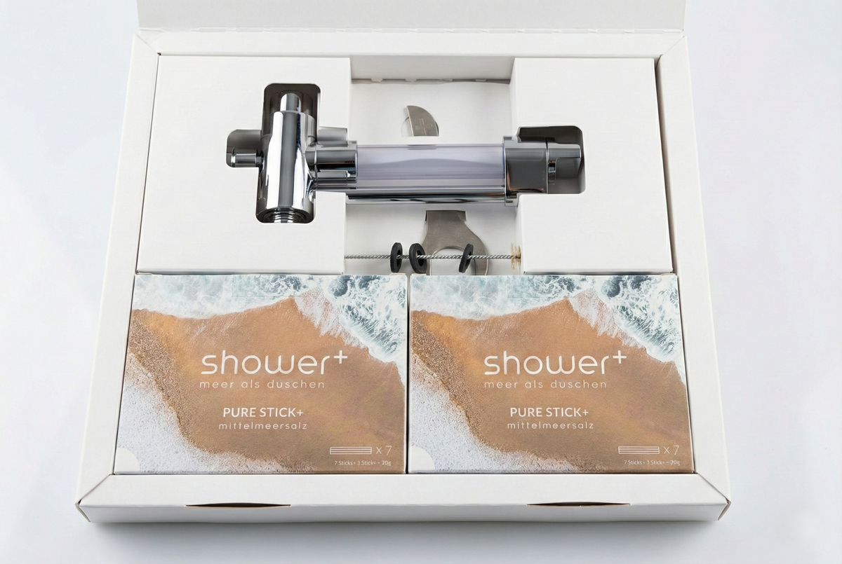 ShowerPlus Salzdusche Starterset | Das Salz des Meeres für Ihre Haut