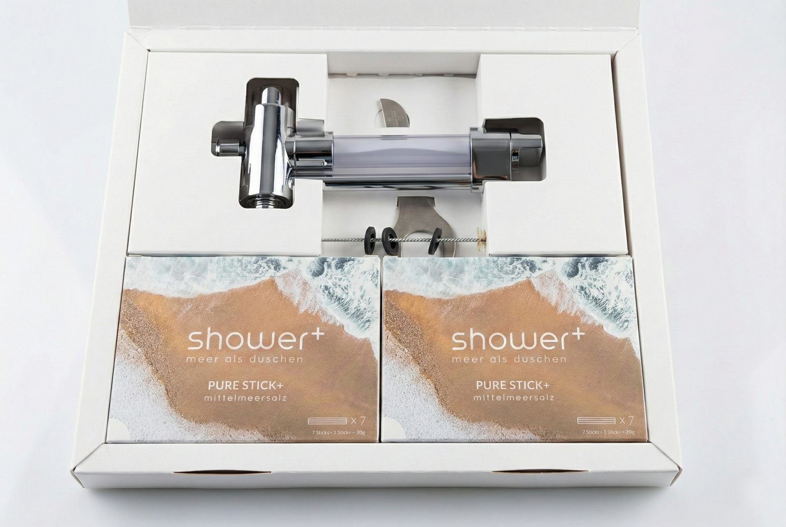 ShowerPlus Salzdusche Starterset | Das Salz des Meeres für Ihre Haut