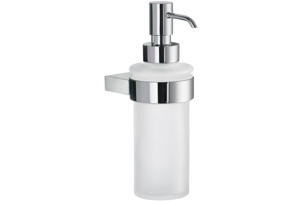 Seifenspender, Chrom poliert, Mattglas