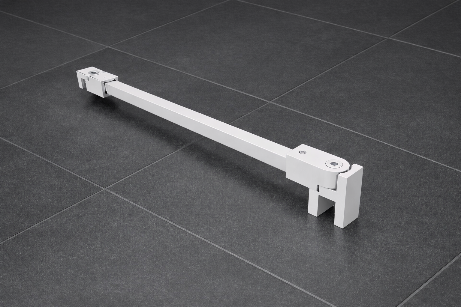 Stabilisierungsstangen-Set quadratisch – 1200 mm, 12x12 mm, flexibel für 8-10 mm Glas – Art.Nr. SQ1212SET